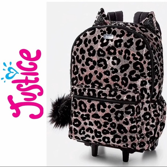 sequin rolling backpack